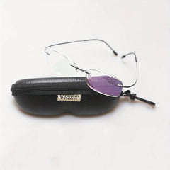 SOOLALA Titanium Rimless Reading Glasses