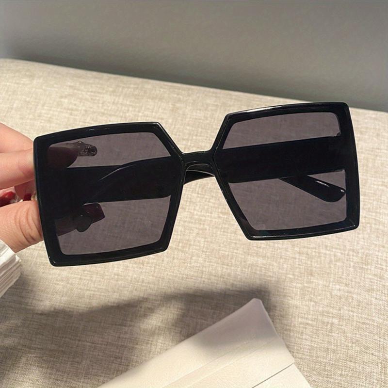 Oversized Square Frame Sunglasses Gradient Lens UV400