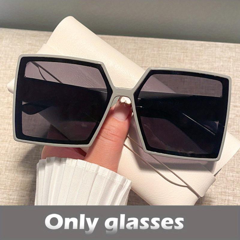Oversized Square Frame Sunglasses Gradient Lens UV400
