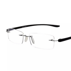 Anti Light Reading Glasses Rimless Metal Glasses Fatigue Relief Reading Glasses