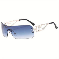 Y2K Gradient Lens Wrap Sunglasses UV400