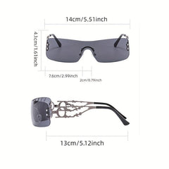 Y2K Gradient Lens Wrap Sunglasses UV400