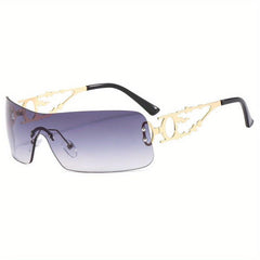 Y2K Gradient Lens Wrap Sunglasses UV400