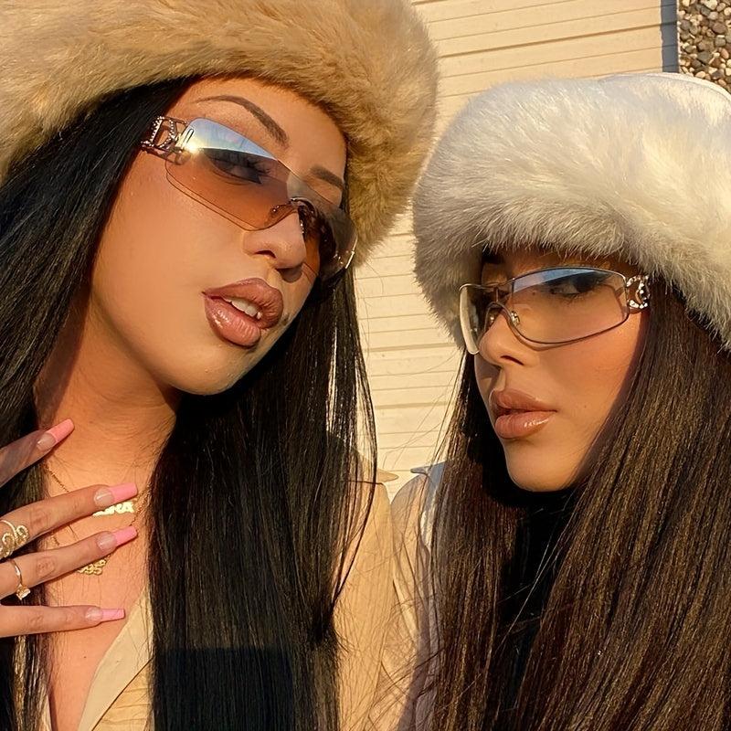 Y2K Gradient Lens Wrap Sunglasses UV400
