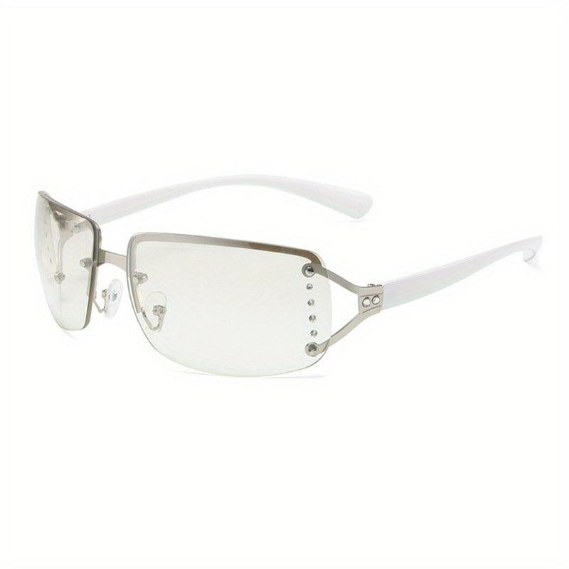Y2K Rimless Rhinestone Gradient Sunglasses UV400