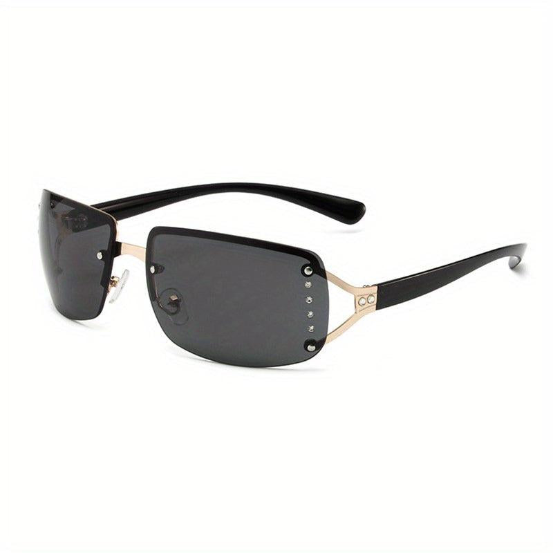 Y2K Rimless Rhinestone Gradient Sunglasses UV400