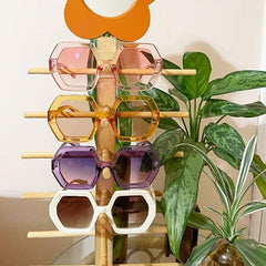 70s Vintage Oversized Hexagon Sunglasses Women