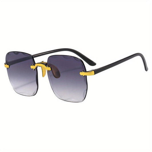 Square Rimless Sunglasses Gradient Glasses UV400