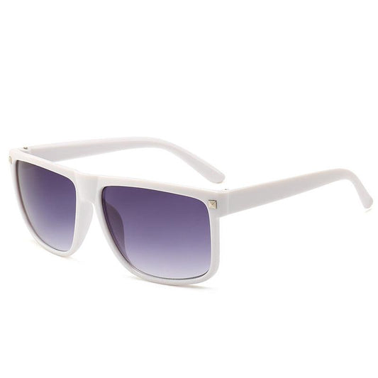 Oversized Square Frame Sunglasses Gradient Lens Rivet Decor UV400
