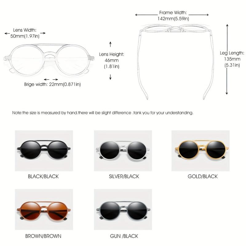 RENEKTON 8576 Men's Polarized Sunglasses Retro Round Frame Fashionable Sun