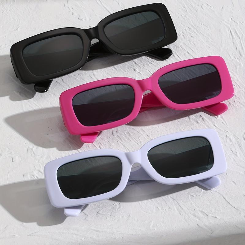 Y2K Rectangle Frame Sunglasses Anti Glare UV400