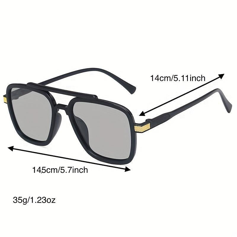 Men's Light Blocking Photochromic Square Sunglasses