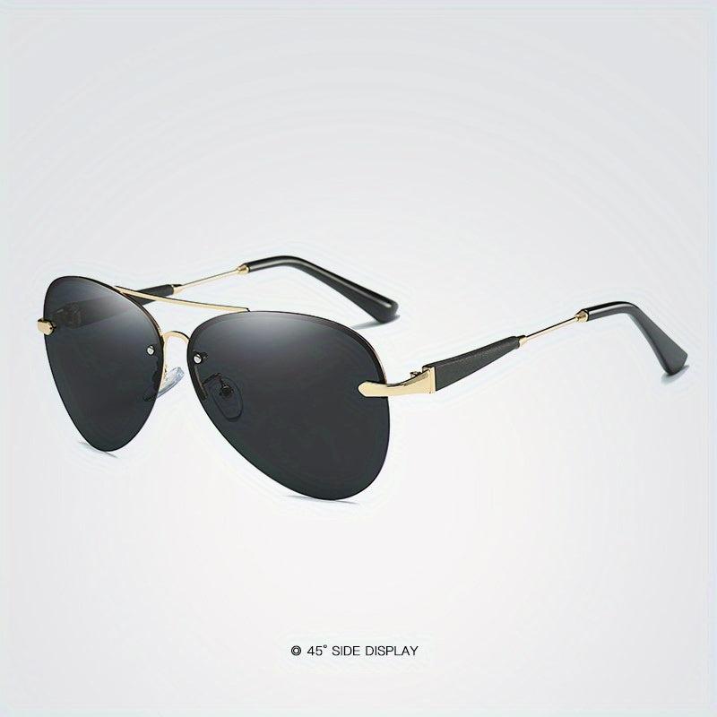 Men's Polarized Rimless Sunglasses UV400 Protection