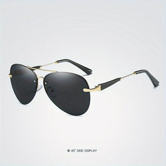 Men's Polarized Rimless Sunglasses UV400 Protection