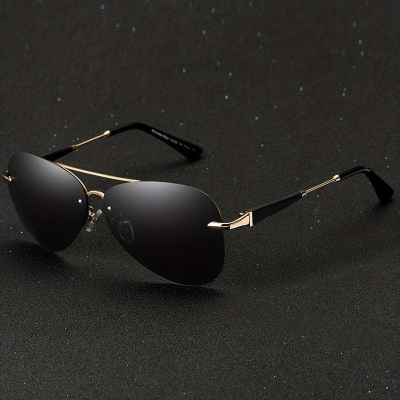 Men's Polarized Rimless Sunglasses UV400 Protection