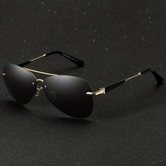 Men's Polarized Rimless Sunglasses UV400 Protection