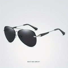 Men's Polarized Rimless Sunglasses UV400 Protection