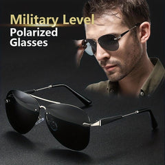 Men's Polarized Rimless Sunglasses UV400 Protection