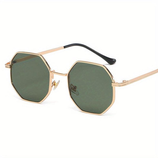 Men's Octagonal Metal Optical Glasses Vintage Alloys Decorative Glasses