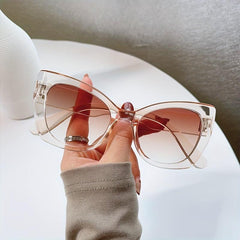Cat Eye Vintage Ladies Oversize Sunglasses Women Sun Protection Lenses