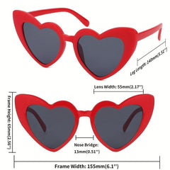Heart Sunglasses Retro Clout Goggles UV Protection