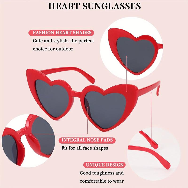 Heart Sunglasses Retro Clout Goggles UV Protection