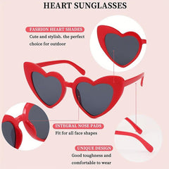Heart Sunglasses Retro Clout Goggles UV Protection