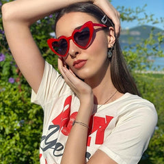Heart Sunglasses Retro Clout Goggles UV Protection