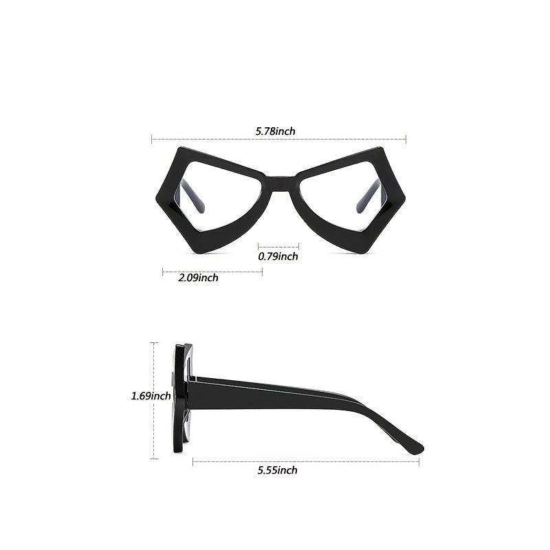 Vintage Polygon Butterfly Cat Eye Eyeglass Frames For Women