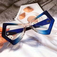 Vintage Polygon Butterfly Cat Eye Eyeglass Frames For Women