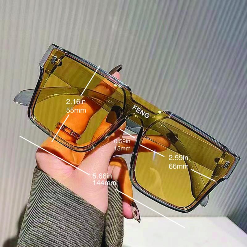 Y2K Square Sunglasses UV400 for Women Men Windproof Driving Beach Party