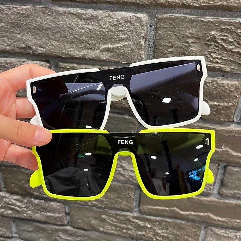 Y2K Square Sunglasses UV400 for Women Men Windproof Driving Beach Party