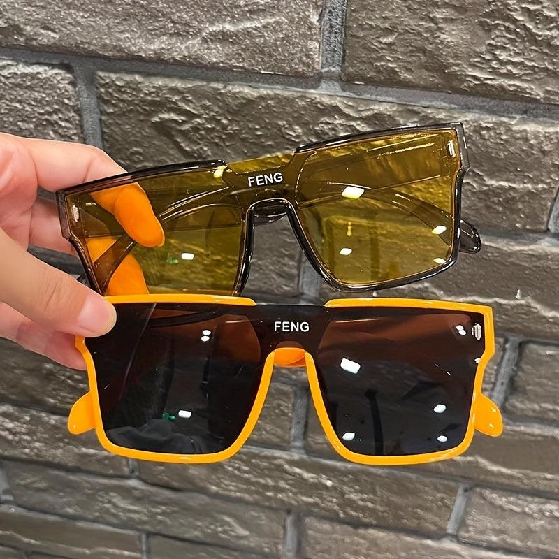Y2K Square Sunglasses UV400 for Women Men Windproof Driving Beach Party