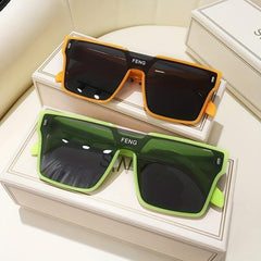 Y2K Square Sunglasses UV400 for Women Men Windproof Driving Beach Party