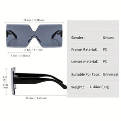 Oversized Gradient Sunglasses UV400 Beach Party Club