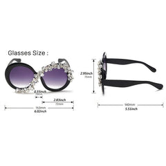 Rhinestone Cat Eye Sunglasses Vintage Sparkling Party Eyewear