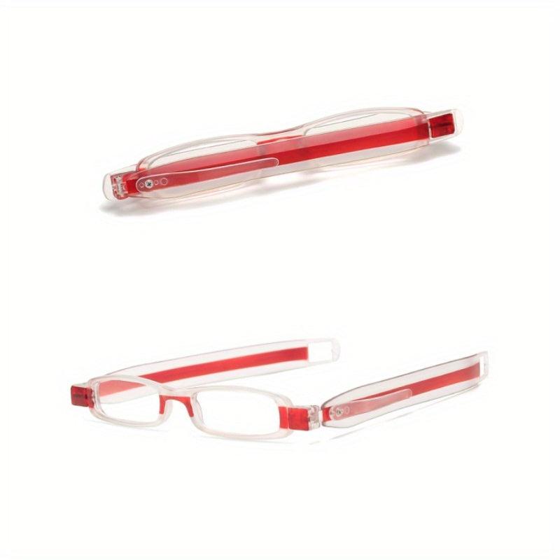 Foldable 360 Rotation Reading Glasses Relieve Eye Fatigue Portable with Case