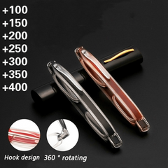 Foldable 360 Rotation Reading Glasses Relieve Eye Fatigue Portable with Case