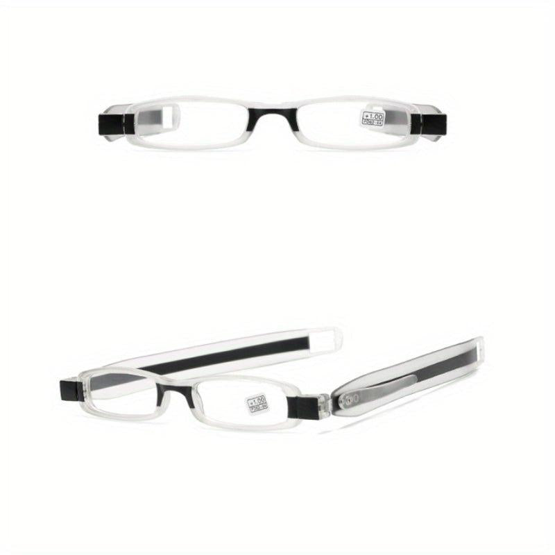 Foldable 360 Rotation Reading Glasses Relieve Eye Fatigue Portable with Case