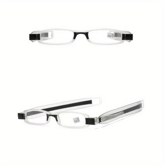 Foldable 360 Rotation Reading Glasses Relieve Eye Fatigue Portable with Case