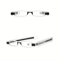 Foldable 360 Rotation Reading Glasses Relieve Eye Fatigue Portable with Case