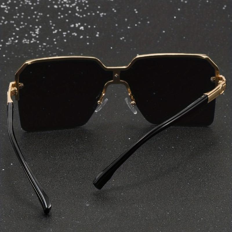 Men Geometric Frame Sunglasses Zinc Alloy PC Eyewear