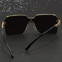 Men Geometric Frame Sunglasses Zinc Alloy PC Eyewear
