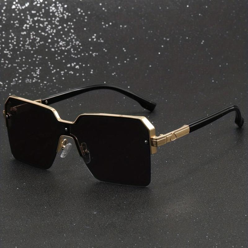 Men Geometric Frame Sunglasses Zinc Alloy PC Eyewear