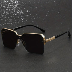 Men Geometric Frame Sunglasses Zinc Alloy PC Eyewear