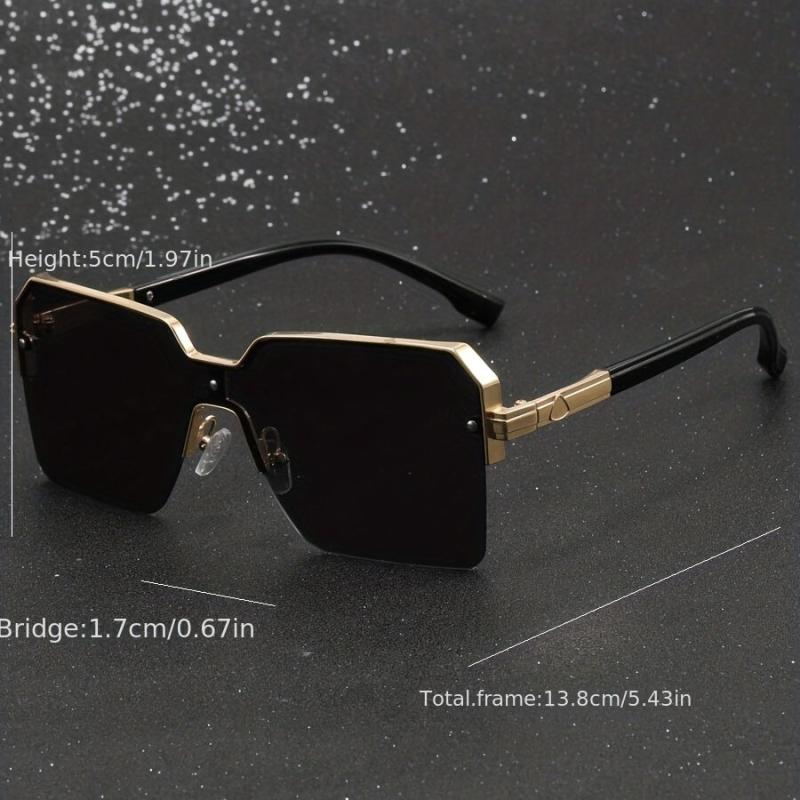 Men Geometric Frame Sunglasses Zinc Alloy PC Eyewear