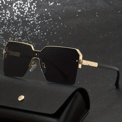 Men Geometric Frame Sunglasses Zinc Alloy PC Eyewear