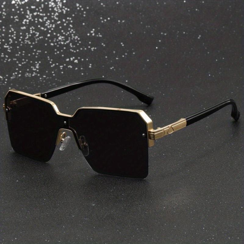 Men Geometric Frame Sunglasses Zinc Alloy PC Eyewear