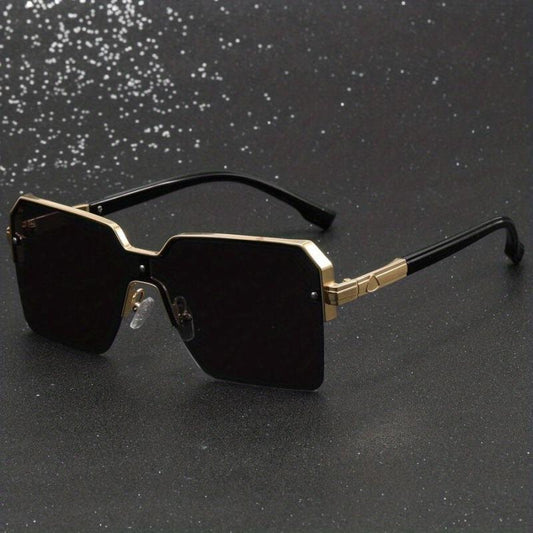 Men Geometric Frame Sunglasses Zinc Alloy PC Eyewear
