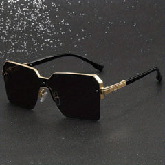 Men Geometric Frame Sunglasses Zinc Alloy PC Eyewear